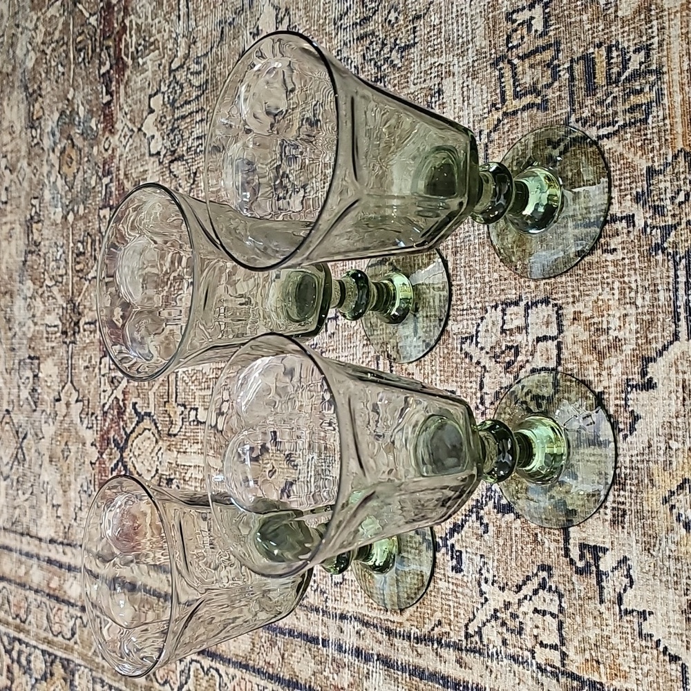 SALE! Vintage Lenox Pale Antique Green Goblets Set Of 4 - Picture 2 of 14